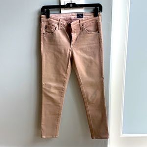 AG coated pale pink legging ankle (super skinny) in size 26.